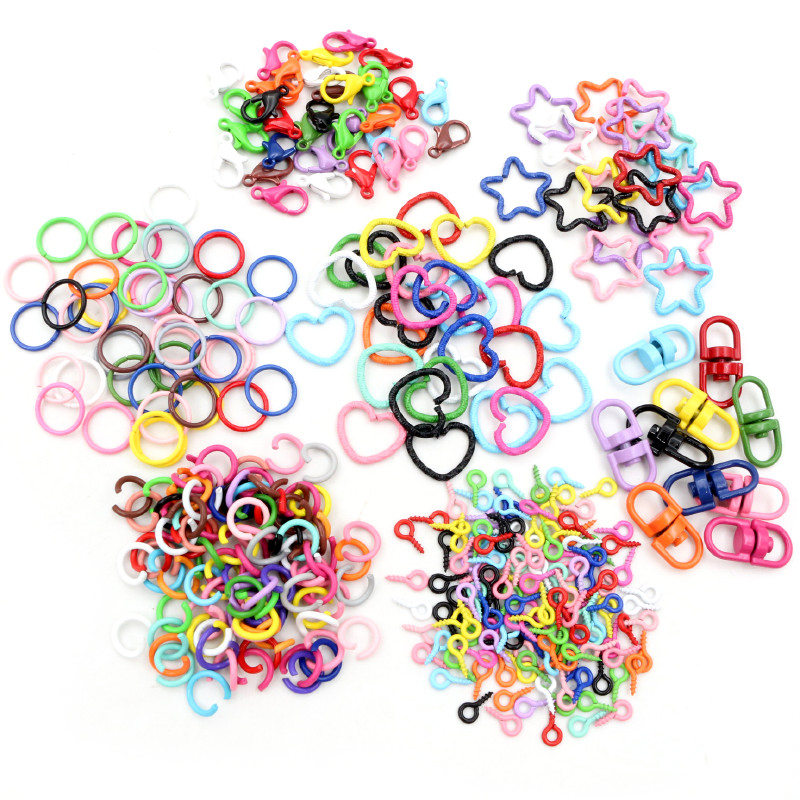 Jump Ring Assorted - Kolorowe mieszane ze stopu podział skok