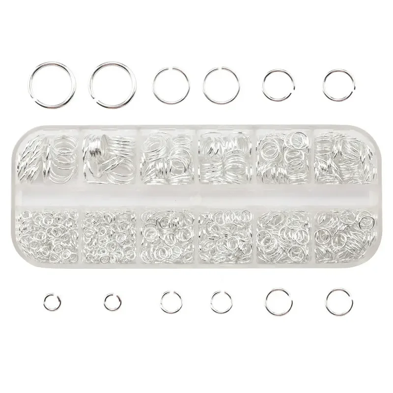 Jump Ring Assorted - 1050 szt. 0,7 mm Platerowane Kolorowe