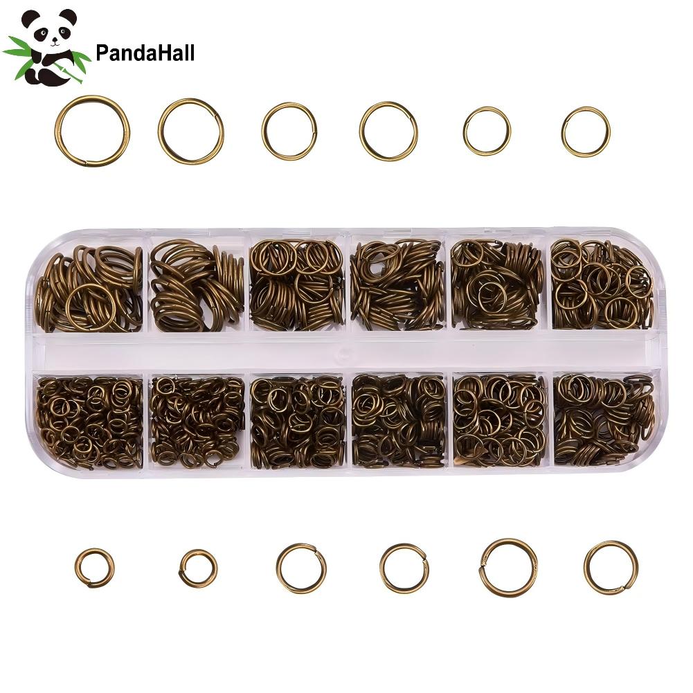 Jump Ring Assorted - PandaHall Około 1000 szt. Żelaznych Kółek