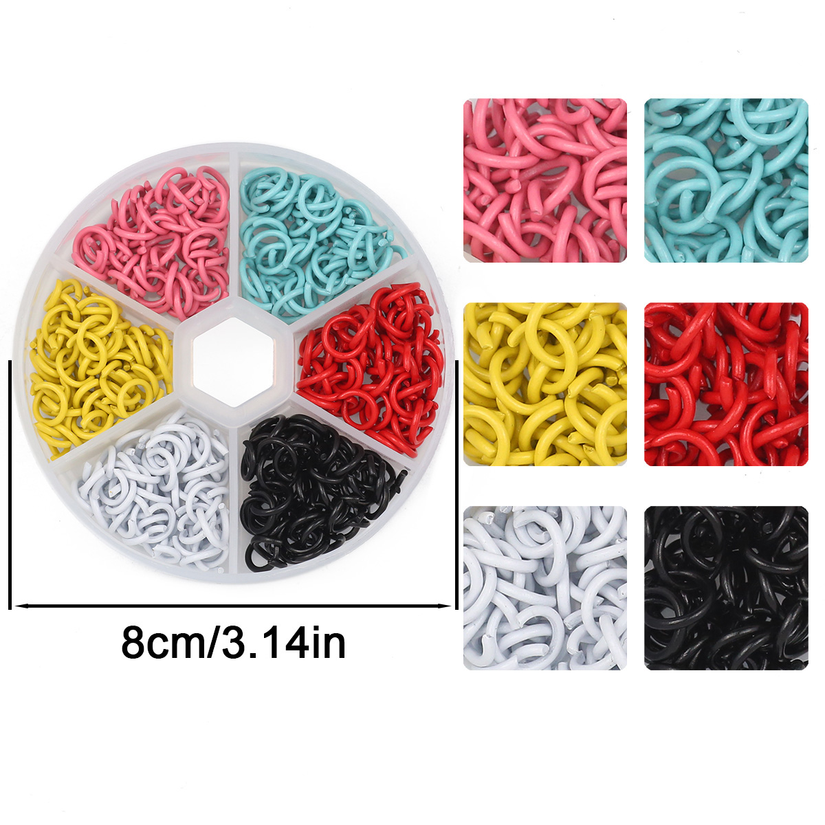 87g Kolorowe, mieszane kolory, – Jump Ring Assorted recenzja i cena
