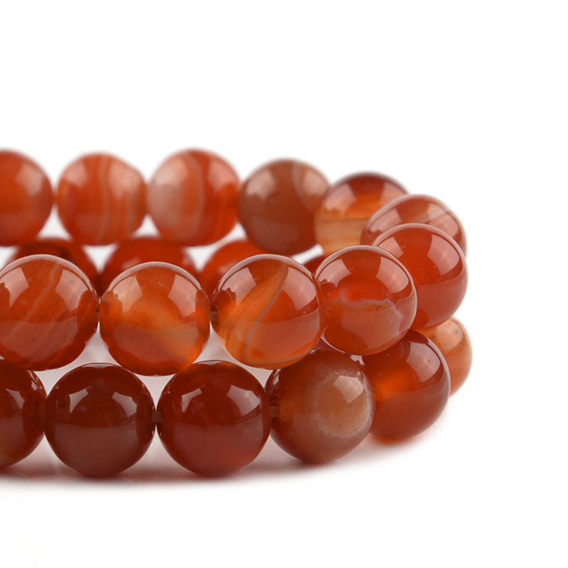 1 sznur czerwonych, paskowanyc – Jewelry Making Stones recenzja i cena