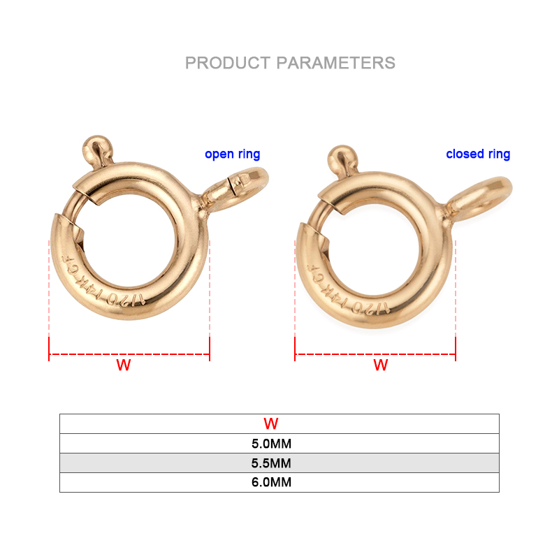 Złote zapięcia sprężynowe 14K  – Jewelry Making Ring Tool recenzja i cena